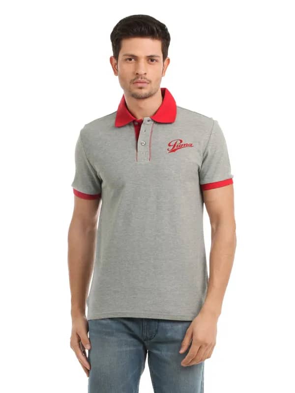 Puma Men Grey T-shirt
