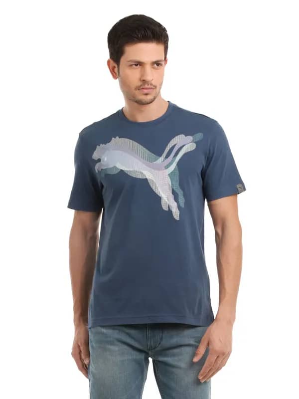 Puma Men Blue T-shirt