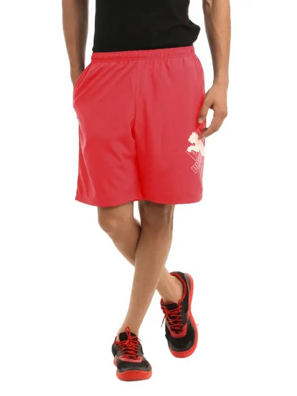Puma Men Red Cat Logo Shorts