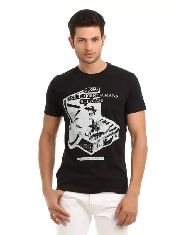 Jack & Jones Men Black T-shirt