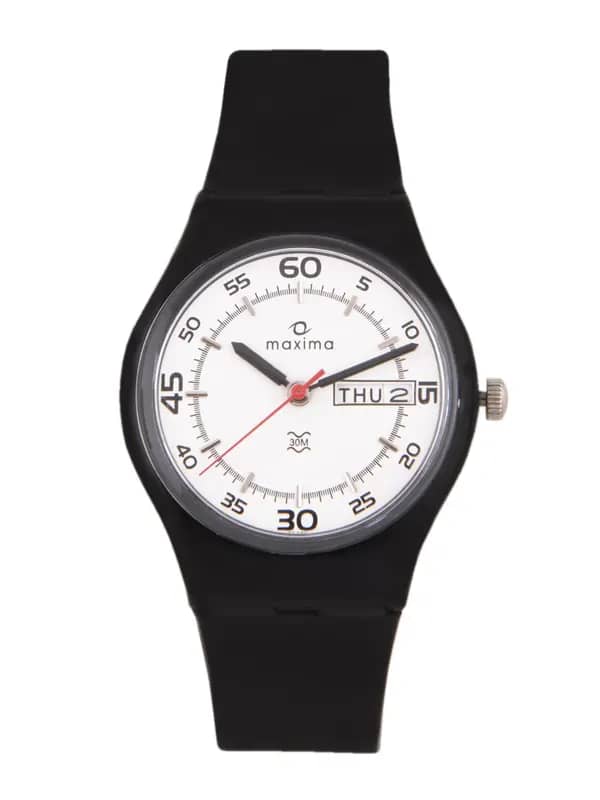 Maxima Men White Dial Watch