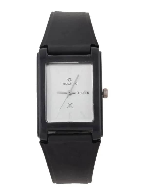 Maxima Men White Dial Watch