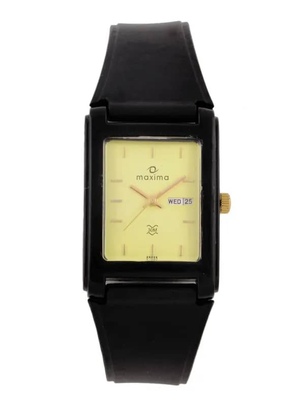 Maxima Men Gold Dial Watch