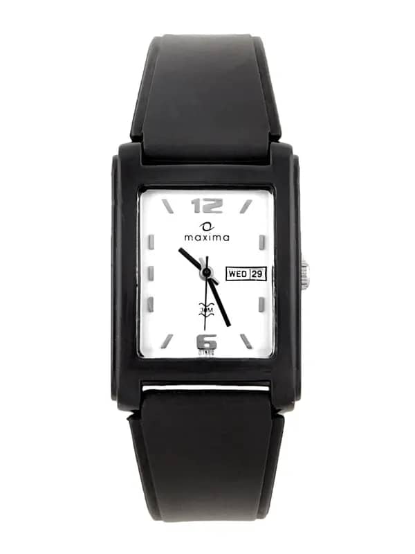 Maxima Men White Dial Watch
