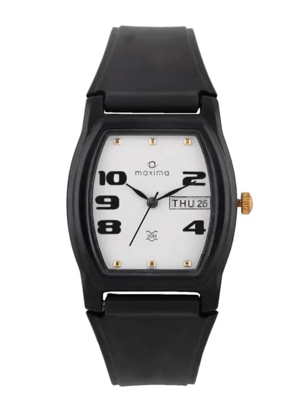 Maxima Men White Dial Watch