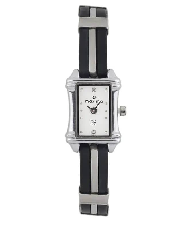Maxima Women White Dial Watch