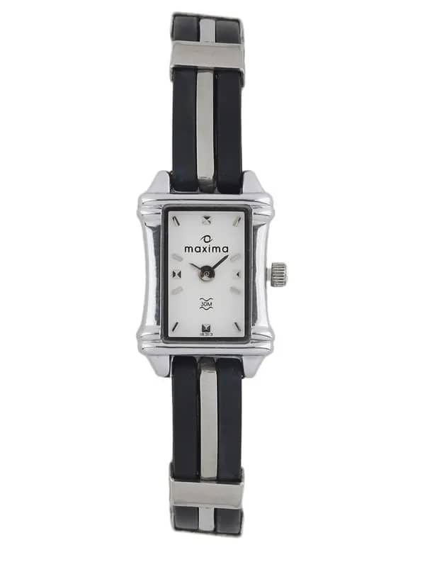 Maxima Women White Dial Watch