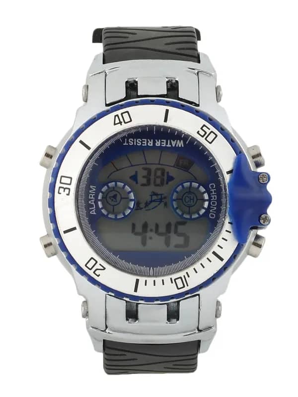 Maxima Men Steel Dial Digital Multifunction Watch