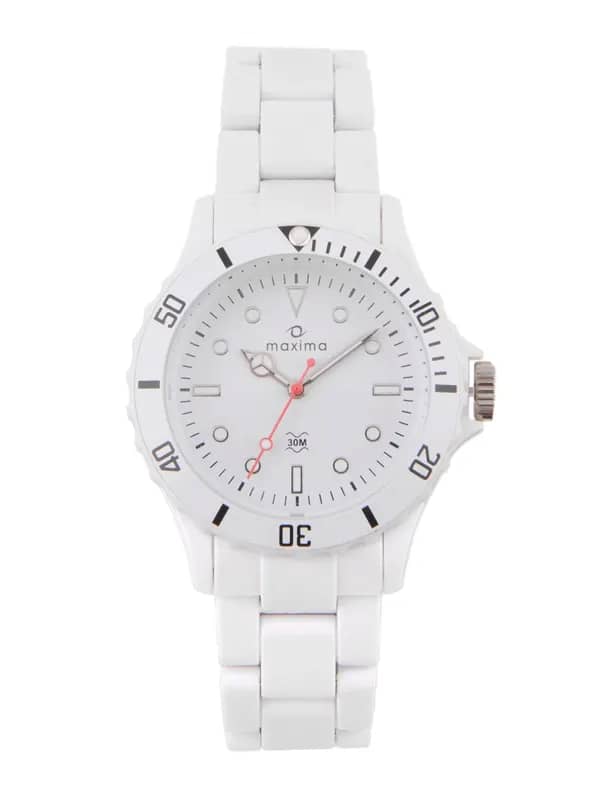 Maxima Men White Watch