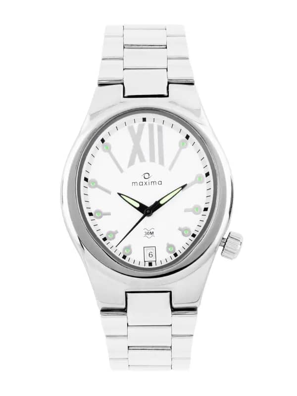 Maxima Men White Dial Attivo Watch