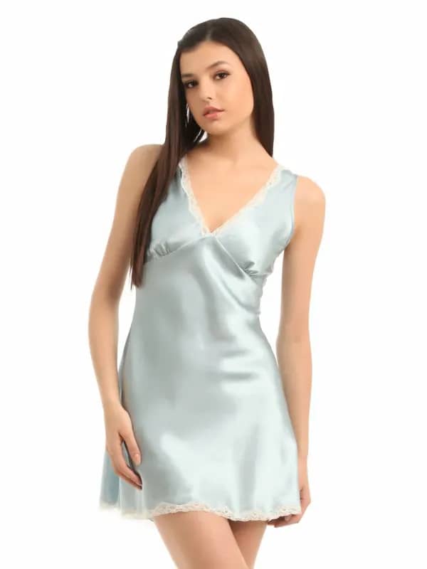 Bwitch Women Blue Tulip Nightdress
