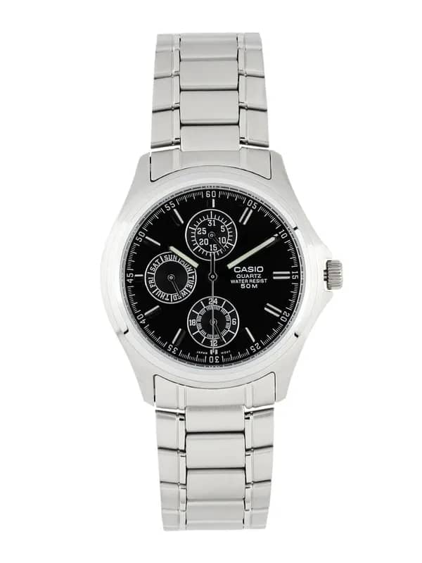 Casio Enticer Men Silver Analogue Multi-Dial Watch MTP-1246D-1AVDF(A220)