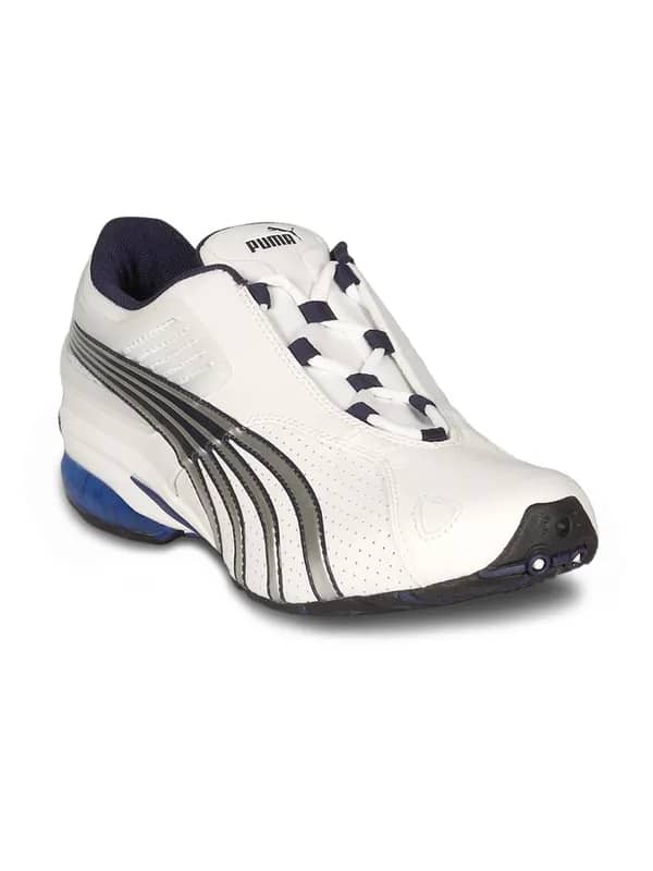 Puma Men's Tarun White Navy Silver Red Shoe