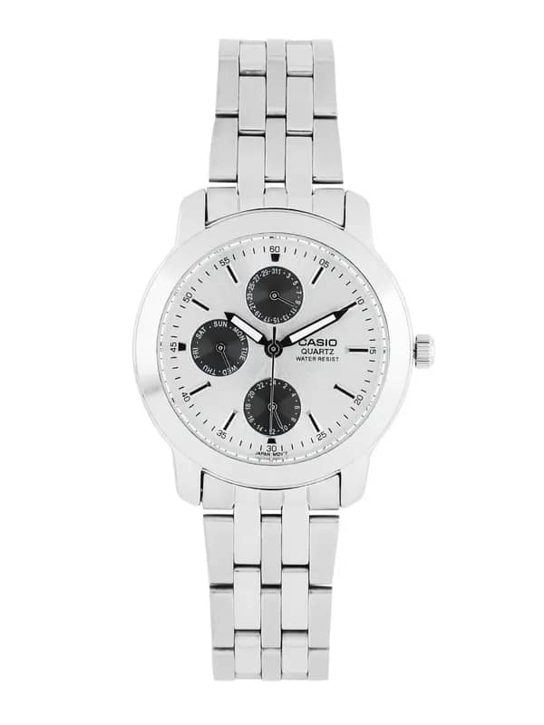 CASIO Enticer Men Silver-Toned Chronograph Watch A440
