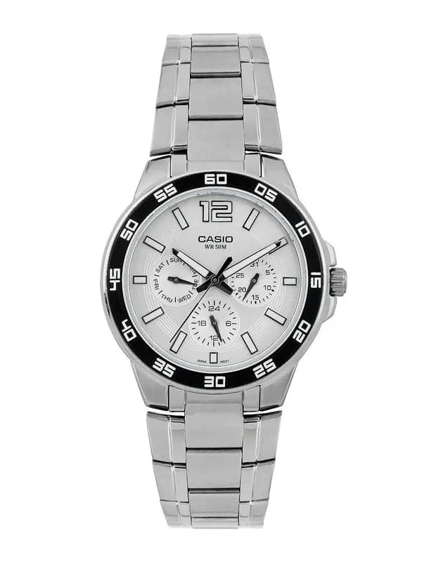 Casio Enticer Men Silver Analogue Multi-Dial Watch MTP-1300D-7A1VDF(A484)