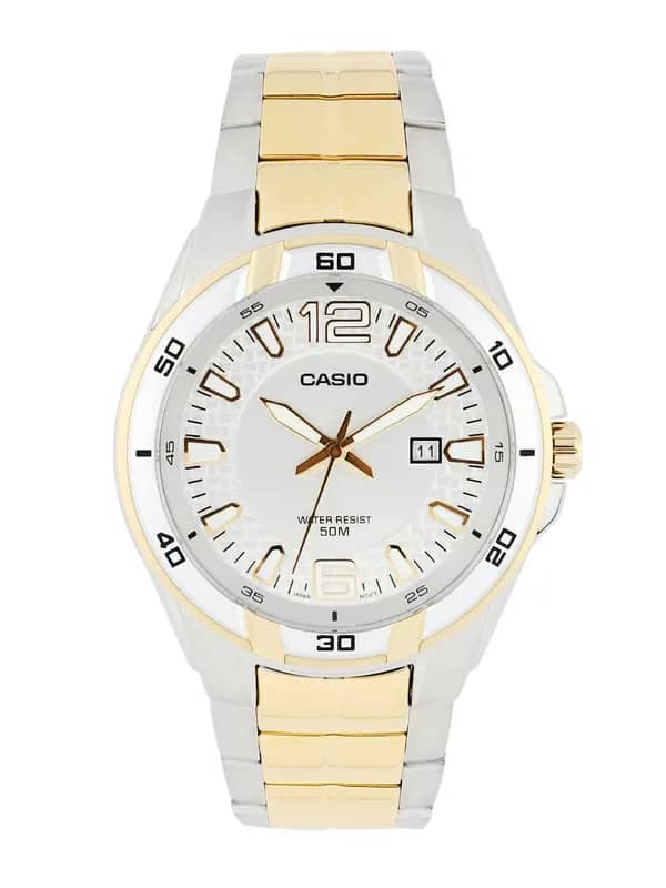 CASIO ENTICER Men Silver-Toned Dial Analogue Watch A519