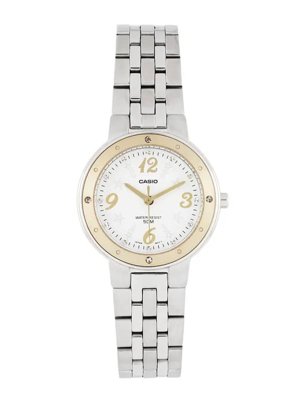 CASIO ENTICER Women White Dial Watch A672