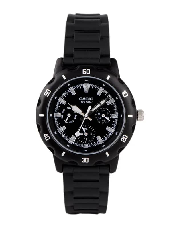 CASIO ENTICER Women Black Dial Chronograph Watch A675