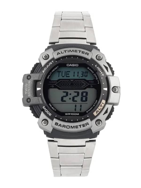 CASIO Outdoor Men Silver-Toned Digital Watch SGW-300HD-1AVDR S061