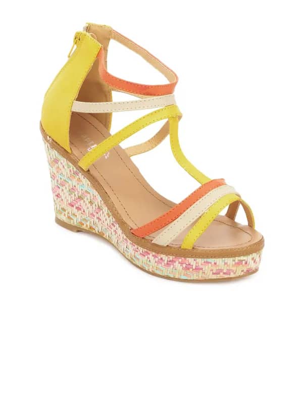 Cobblerz Women Yellow & Orange Sandals