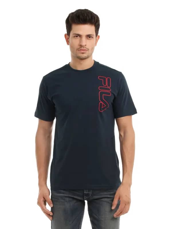 Fila Men Navy Blue T-shirt