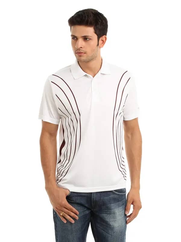 Fila Men White Polo T-shirt