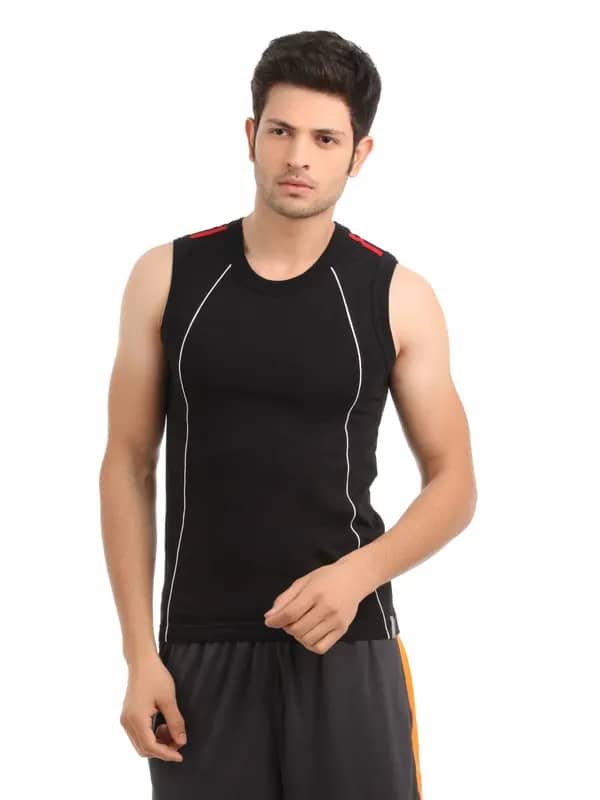 Park Avenue Men Black Innerwear T-Shirt