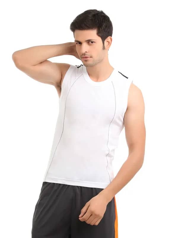 Park Avenue Men White Innerwear T-Shirt