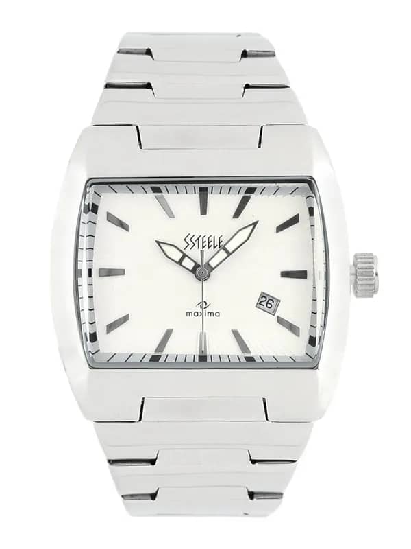 Maxima Men White Dial Watch