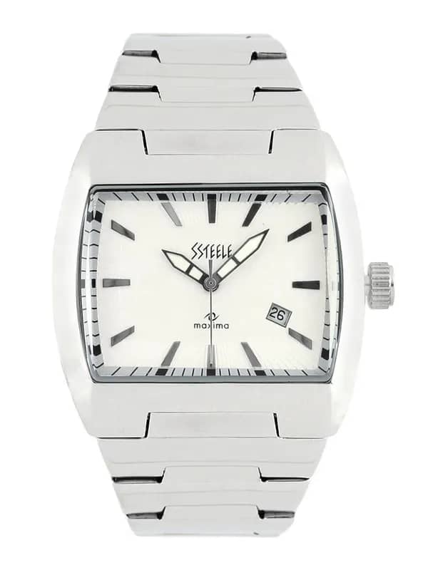 Maxima Men White Dial Watch