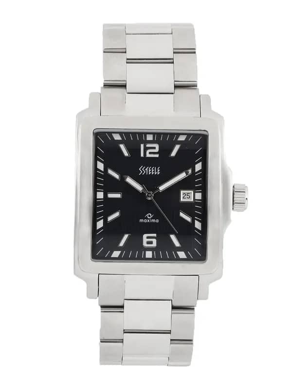 Maxima Men SSteele Blue Dial Watch