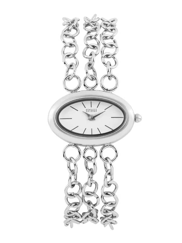 Maxima Women White Dial Watch
