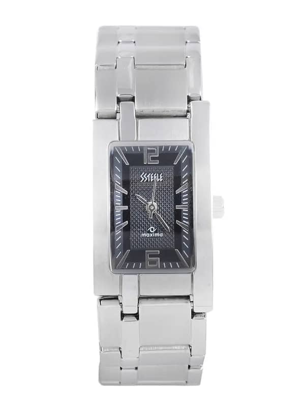Maxima Women Black Dial Watch