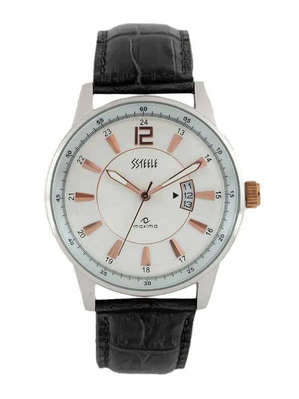 Maxima Men White Dial Watch