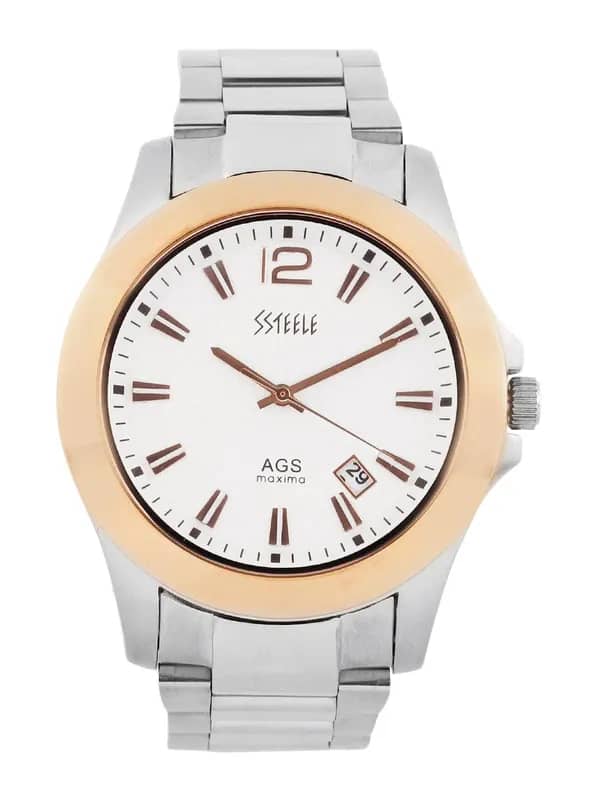 Maxima Men White Dial Watch