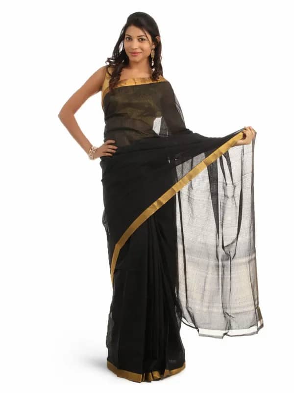 Fabindia Black Mangalagiri Saree