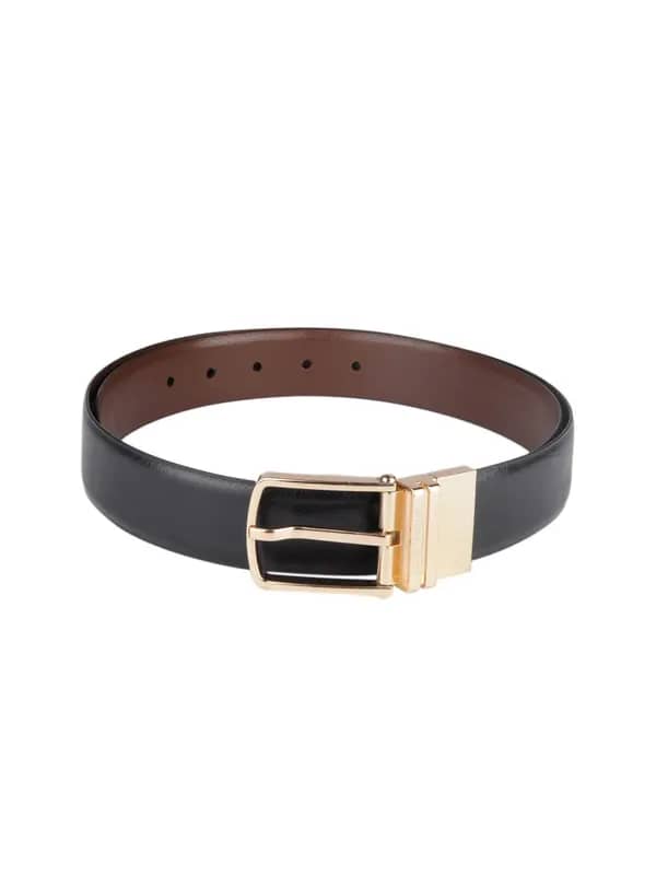 Lino Perros Men Black Leather Belt