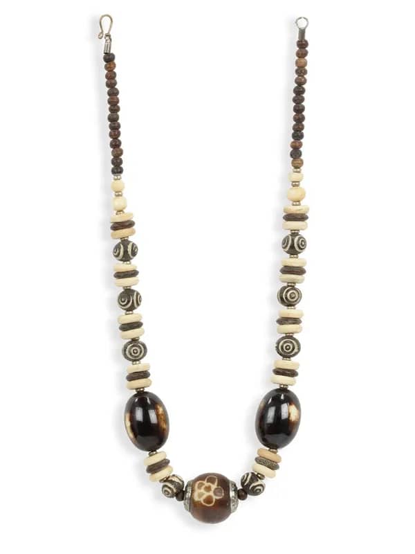 Adrika Women Cream & Brown Necklace