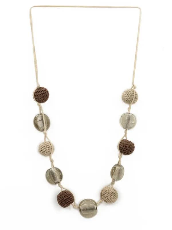 Adrika Brown & Beige Necklace