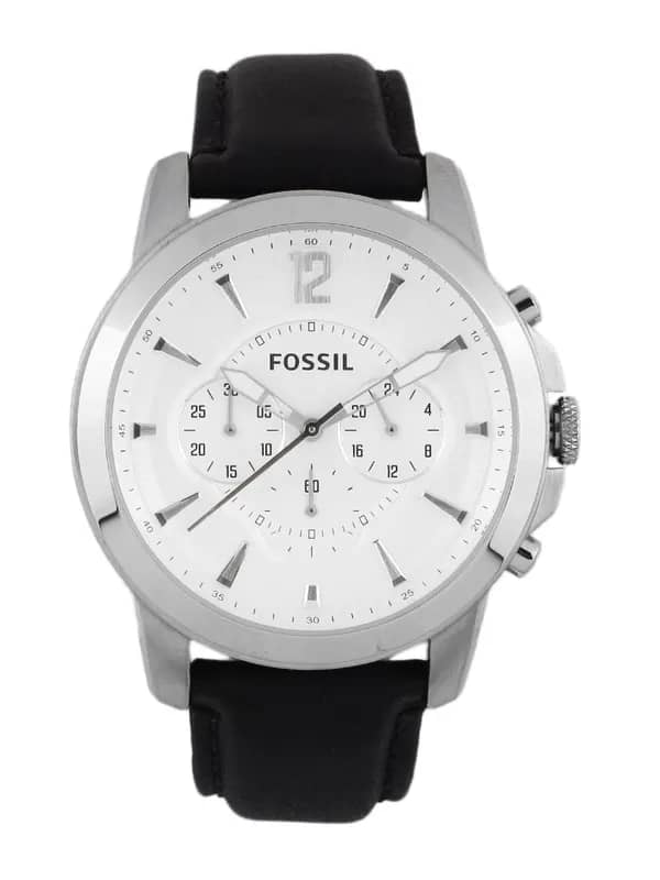 Fossil Men White Dial Chronograph Watch FS4647