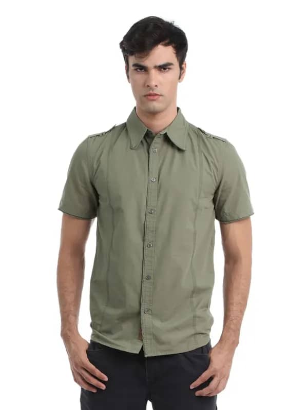 ADIDAS Men Olive Shirt