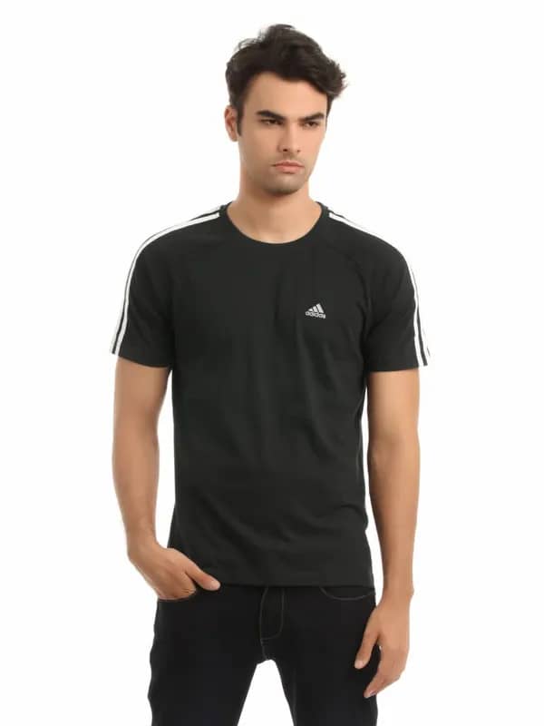 ADIDAS Men Black T-shirt