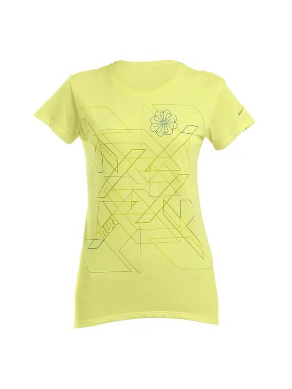 Nike Women Yellow T-shirt