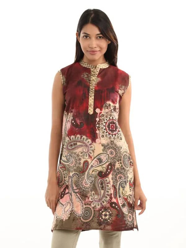 Shree Women Maroon Printed Kurta