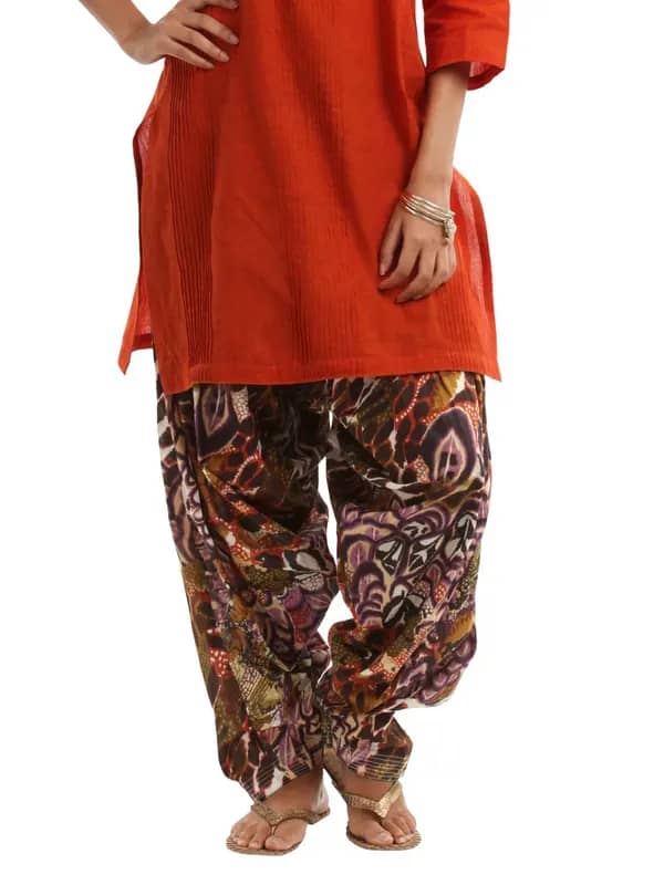 Shree Women Brown & Black Patiala