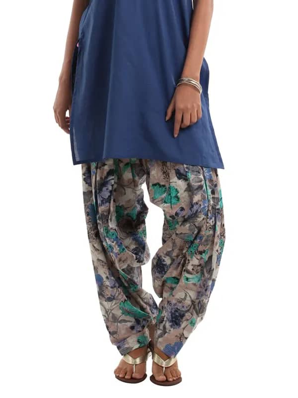 Shree Women Beige & Blue Patiala