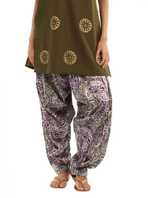 Shree Women Purple & Green Patiala