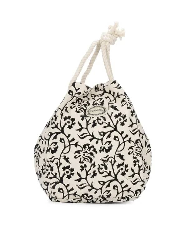 Be For Bag Women Cream And Black Tote Bag