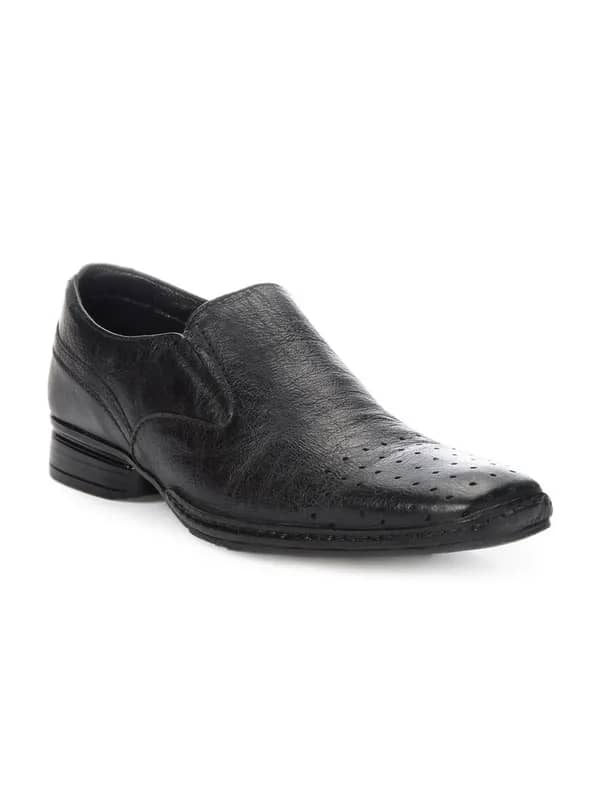 Franco Leone Men Black Formal Shoes