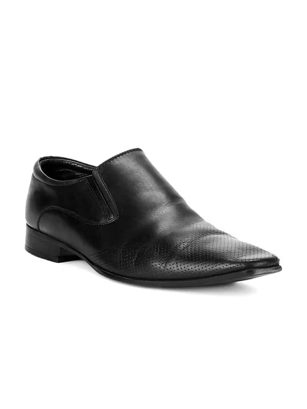 Franco Leone Men Black Formal Shoes